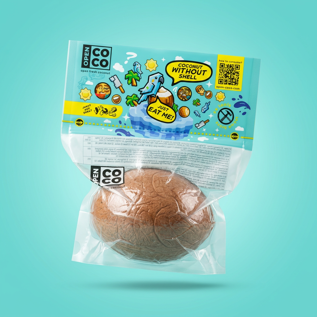 OPEN COCO Coconut Without Shell — front of pack